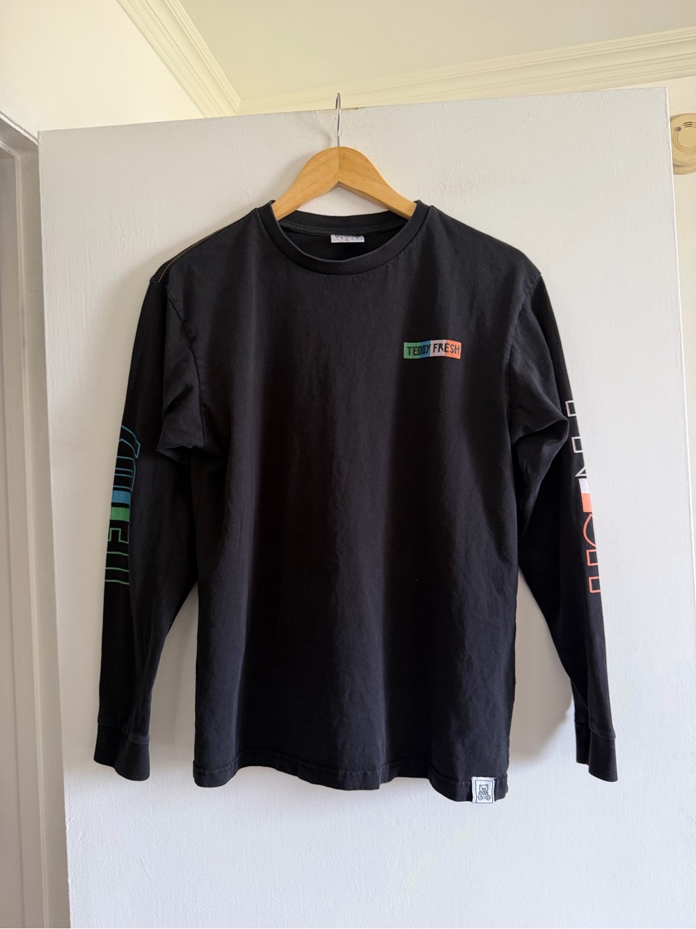 TEDDY FRESH Black Long Sleeve Graphic T-Shirt size Medium